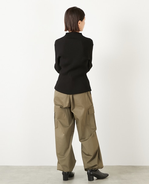 【ワイドリブボトルネックプルオーバー】 詳細画像 ブラック 5