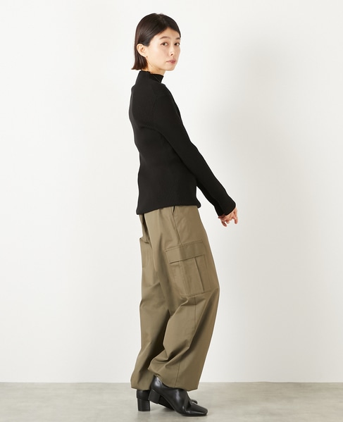 【ワイドリブボトルネックプルオーバー】 詳細画像 ブラック 6