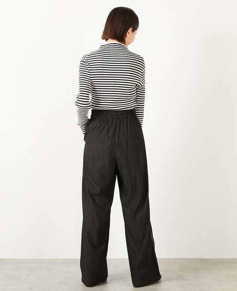 【ワイドリブボトルネックプルオーバー】 詳細画像 ホワイト×ブラック 5