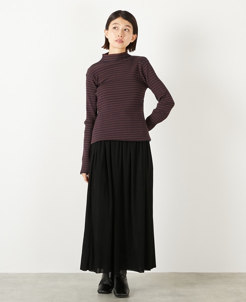 【ワイドリブボトルネックプルオーバー】 詳細画像 ブラウン系その他 2