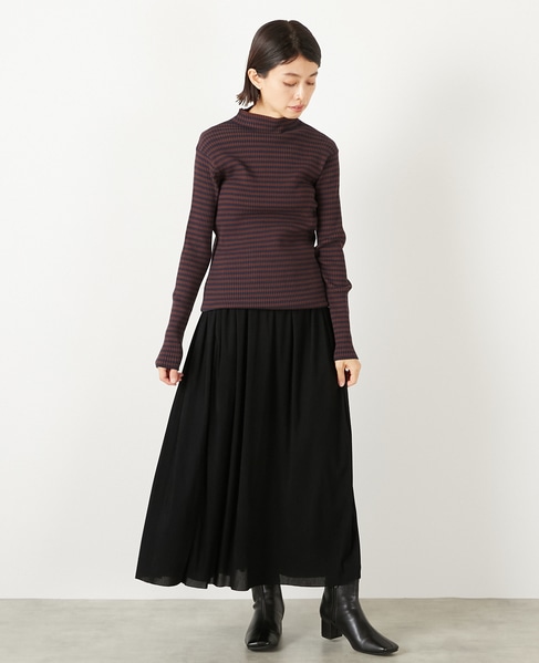 【ワイドリブボトルネックプルオーバー】 詳細画像 ブラウン系その他 7