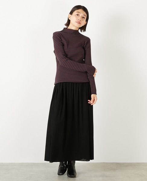 【ワイドリブボトルネックプルオーバー】 詳細画像 ブラウン系その他 8