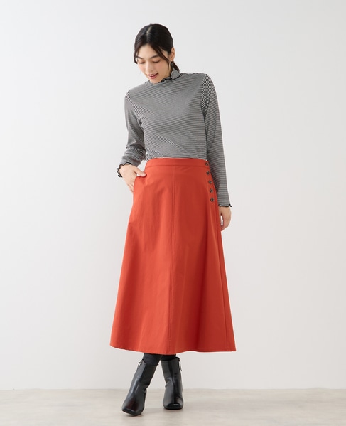 【スパンテレコタートルネック】 詳細画像 ホワイト×ブラック 3