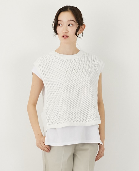 テープヤーン2WAYビスチェ 詳細画像 オフホワイト 1