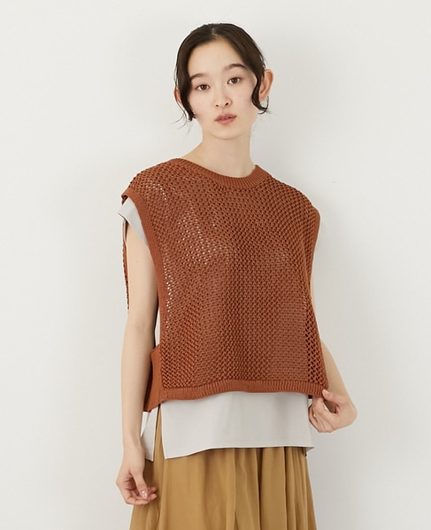 テープヤーン2WAYビスチェ 詳細画像 キャメル 1