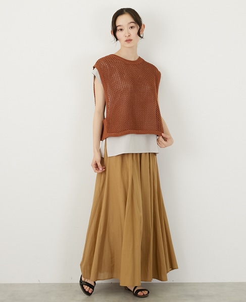 テープヤーン2WAYビスチェ 詳細画像 キャメル 2