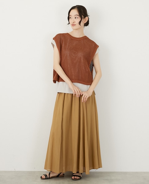 テープヤーン2WAYビスチェ 詳細画像 キャメル 3