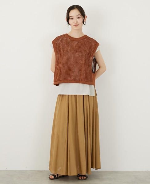 テープヤーン2WAYビスチェ 詳細画像 キャメル 7