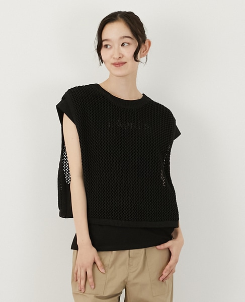 テープヤーン2WAYビスチェ 詳細画像 ブラック 1