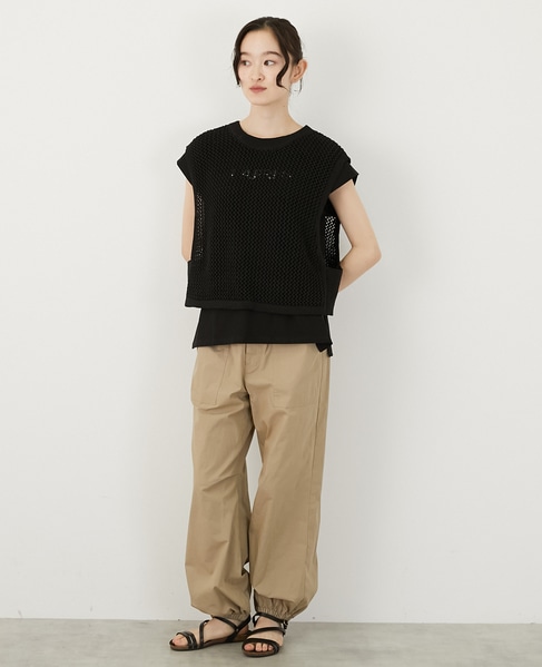 テープヤーン2WAYビスチェ 詳細画像 ブラック 3