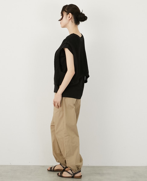 テープヤーン2WAYビスチェ 詳細画像 ブラック 4