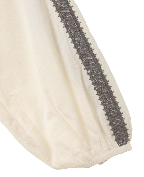 【LOURMARIN】コットンリネン刺しゅうワンピース 詳細画像 オフホワイト 10