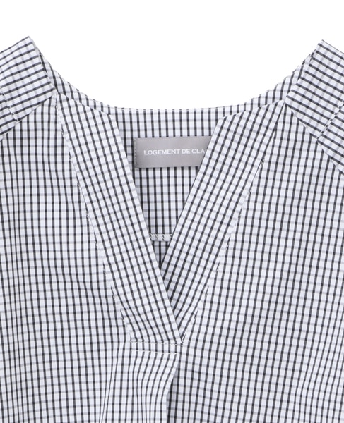 スキッパーブラウス 詳細画像 ホワイト×ブラック 3