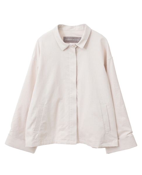 フロントジップショートジャケット 詳細画像 オフホワイト 4