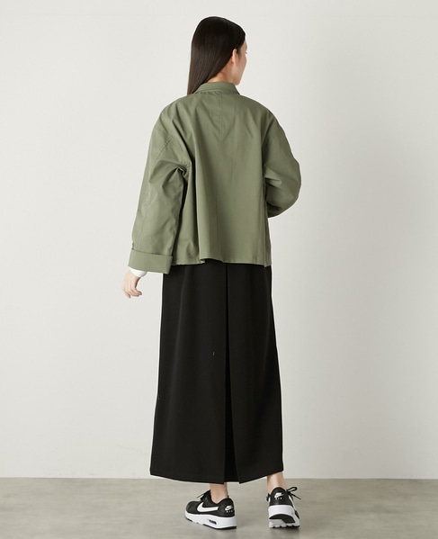 フロントジップショートジャケット 詳細画像 カーキ 8