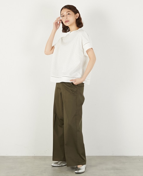 綿麻センタープレスチノ 詳細画像 カーキ 3