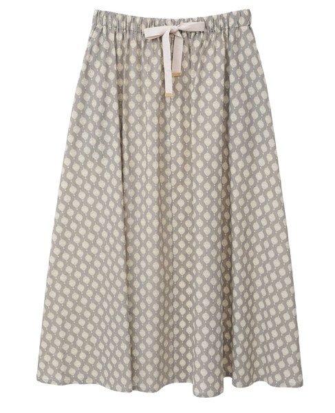 【LOURMARIN】カラーリネンフレアースカート 詳細画像 ベージュ 7