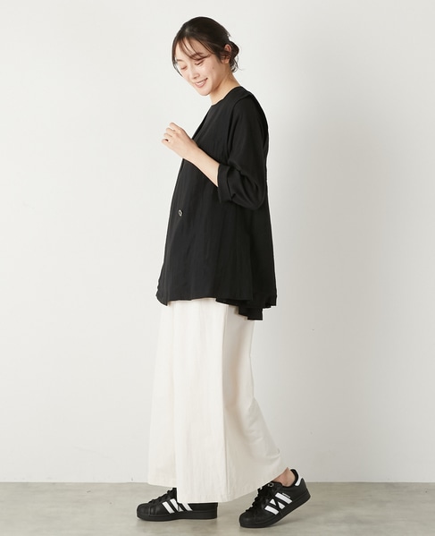 【LOURMARIN】リネンレーヨンジレ 詳細画像 ブラック 3