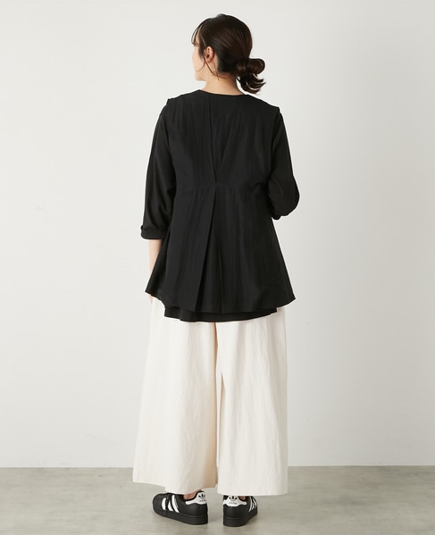 【LOURMARIN】リネンレーヨンジレ 詳細画像 ブラック 4