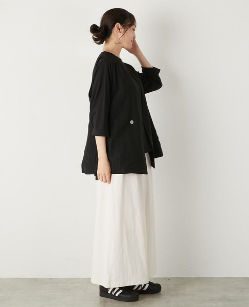 【LOURMARIN】リネンレーヨンジレ 詳細画像 ブラック 5