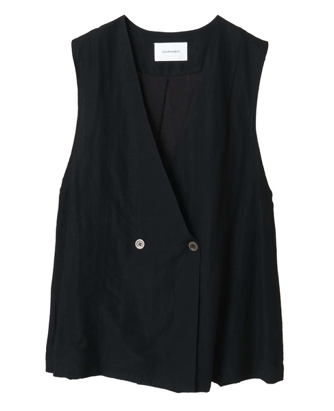 【LOURMARIN】リネンレーヨンジレ 詳細画像 ブラック 7