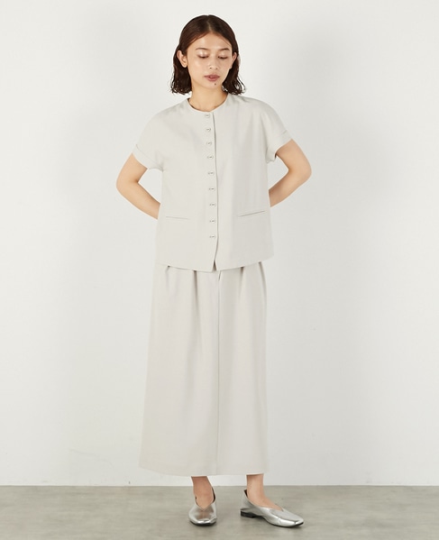 麻調ジレブラウス 詳細画像 グレイッシュベージュ 7