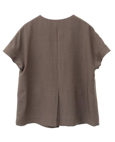 麻調ジレブラウス 詳細画像 ブラウン 3