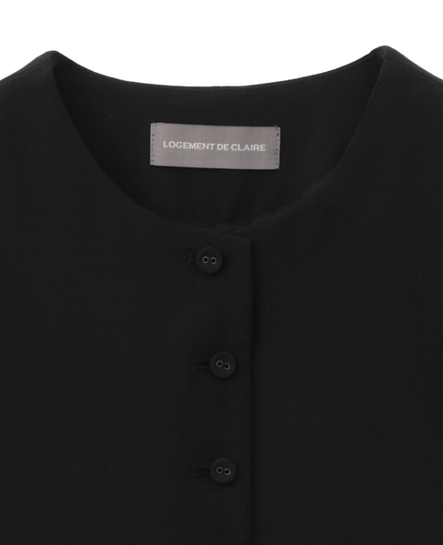 麻調ジレブラウス 詳細画像 ブラック 10