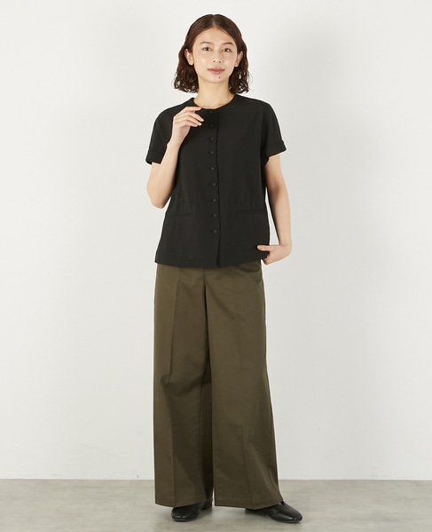 麻調ジレブラウス 詳細画像 ブラック 3