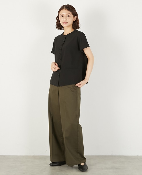 麻調ジレブラウス 詳細画像 ブラック 4