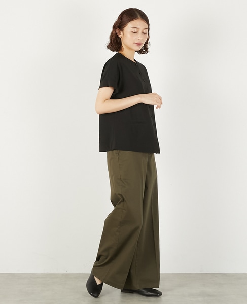 麻調ジレブラウス 詳細画像 ブラック 6