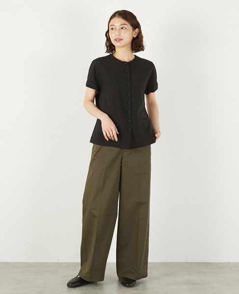 麻調ジレブラウス 詳細画像 ブラック 7