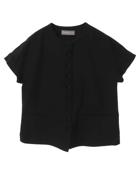 麻調ジレブラウス 詳細画像 ブラック 8