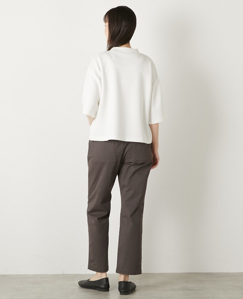 モックネック5分袖プルオーバー 詳細画像 オフホワイト 7