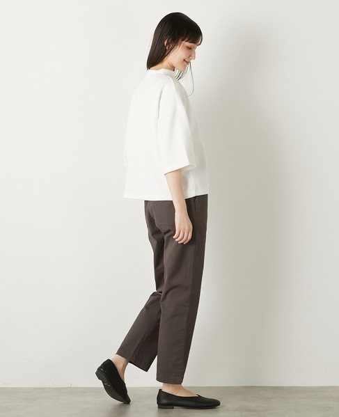 モックネック5分袖プルオーバー 詳細画像 オフホワイト 8