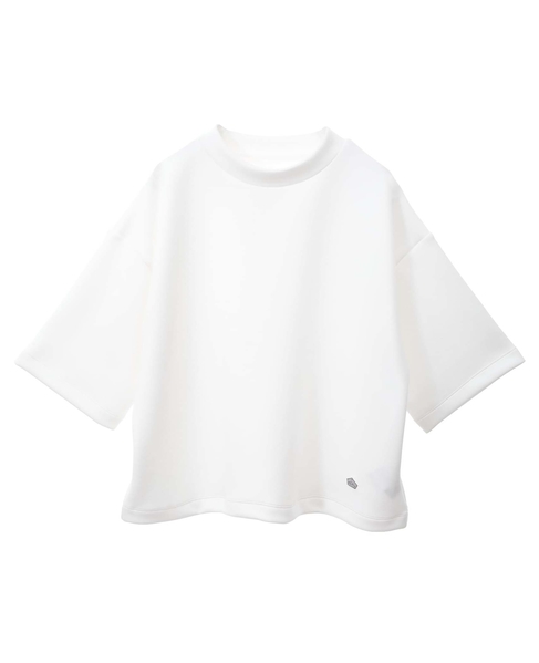 モックネック5分袖プルオーバー 詳細画像 オフホワイト 9