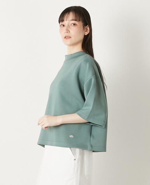 モックネック5分袖プルオーバー 詳細画像 カーキ 2