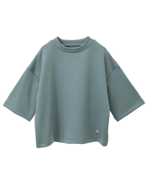 モックネック5分袖プルオーバー 詳細画像 カーキ 9