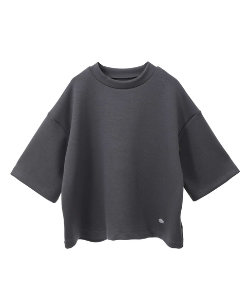 モックネック5分袖プルオーバー 詳細画像 チャコールグレー 9