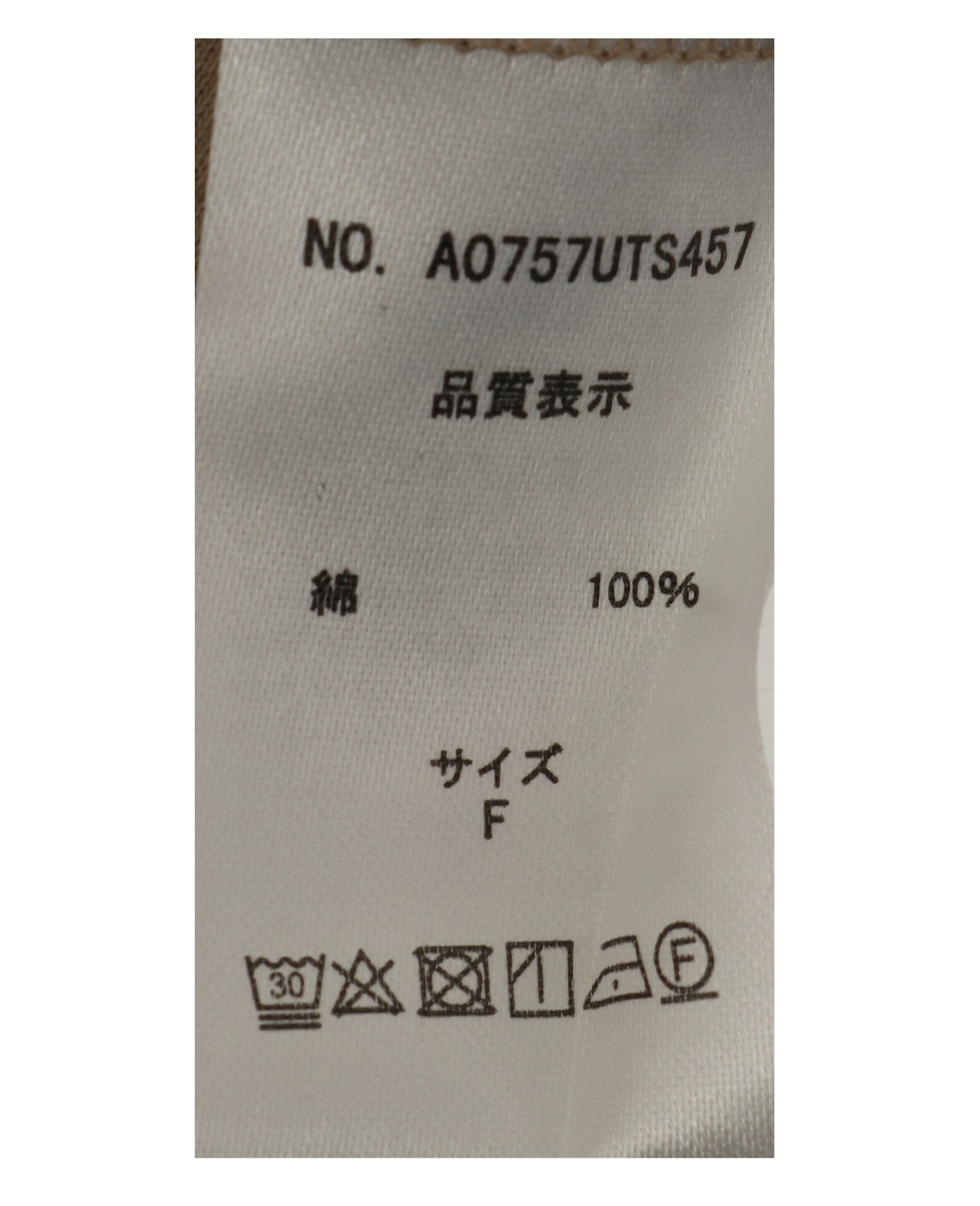 【LOURMARIN】オーガニックコットン7分丈Tシャツ 詳細画像 ブラック 7