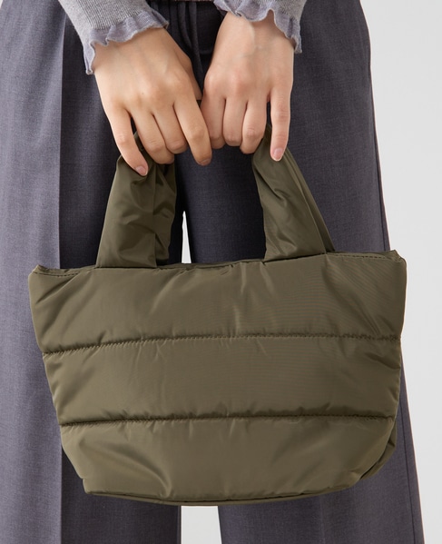 【編み込みパフィトート】 詳細画像 カーキ 1