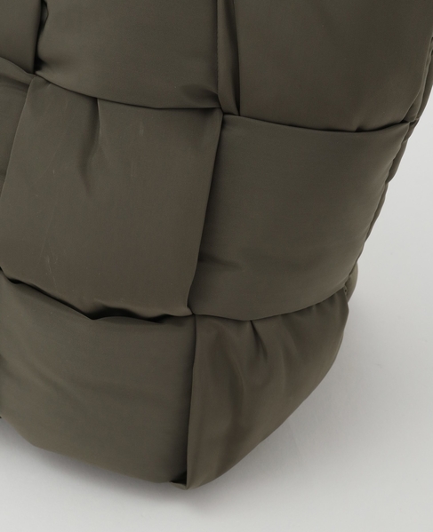 【編み込みパフィトート】 詳細画像 カーキ 11