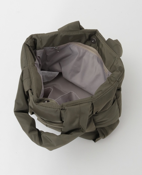 【編み込みパフィトート】 詳細画像 カーキ 12