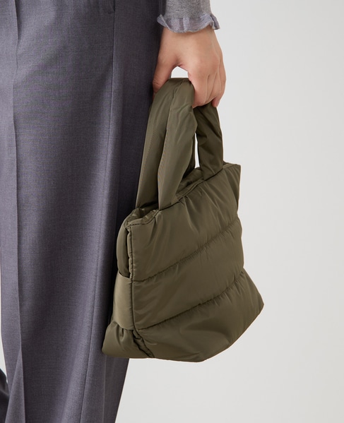 【編み込みパフィトート】 詳細画像 カーキ 3