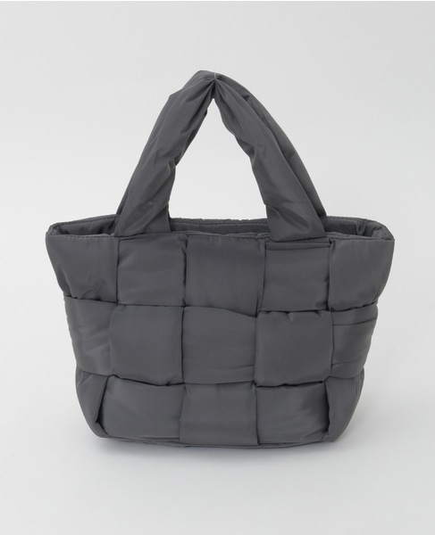 【編み込みパフィトート】 詳細画像 チャコールグレー 1