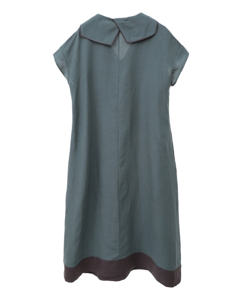 【LOURMARIN】バイカラーセーラーワンピース 詳細画像 グリーン 4