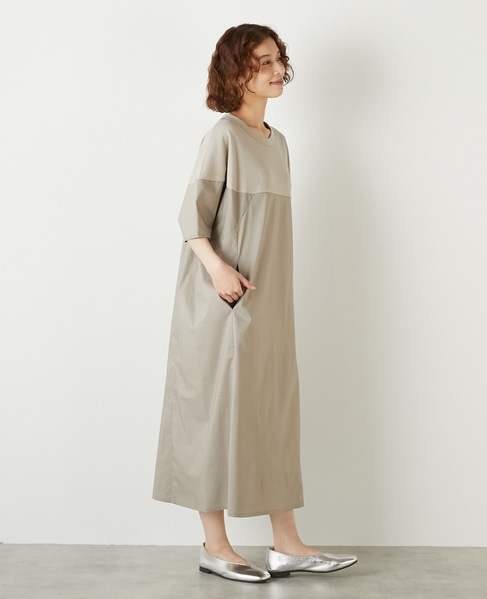 カットソーコンビワンピース 詳細画像 グレイッシュベージュ 5