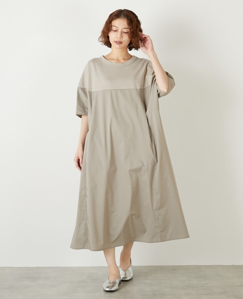 カットソーコンビワンピース 詳細画像 グレイッシュベージュ 7