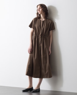 フロントギャザーシャツワンピース