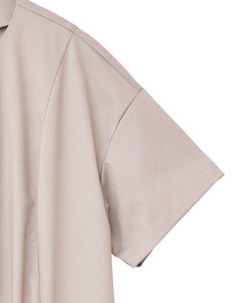 フロントギャザーシャツワンピース 詳細画像 グレイッシュベージュ 11